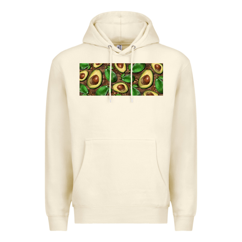 Avocados With Wood And Leopard Background 11 Oz Mug Premium Hoodie by BarkalooDesign | Teevron