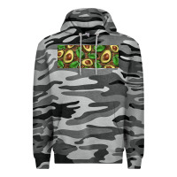 Slate Camo avocados with wood and leopard background 11 oz mug Premium Hoodie - BarkalooDesign