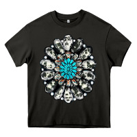 Asphalt cowhide aztec gemstone Heavy Core Tee - RanaPortraitStore