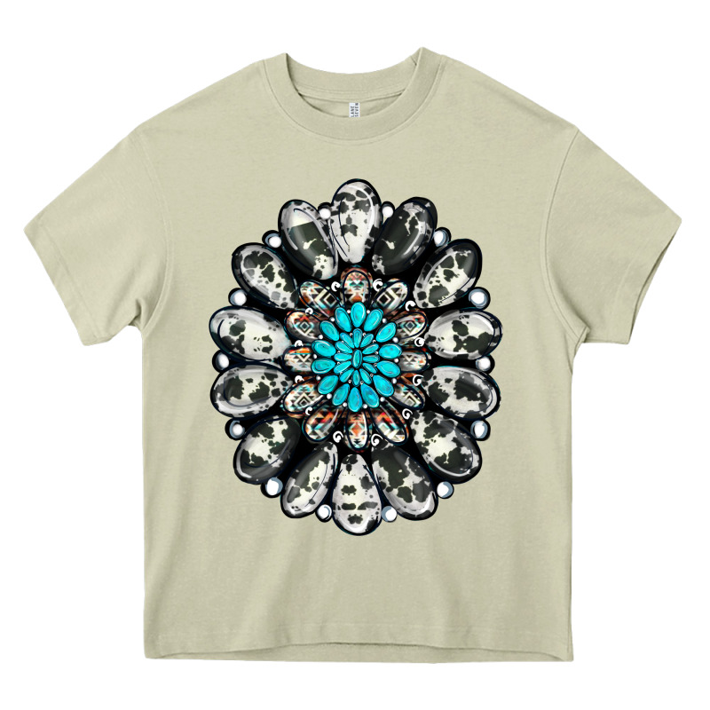 Cowhide Aztec Gemstone Heavy Core Tee by RanaPortraitStore | Teevron