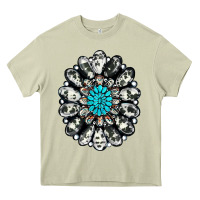 Mossy cowhide aztec gemstone Heavy Core Tee - RanaPortraitStore
