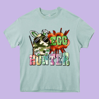 Egg Hunter Heavy Core Tee Designed By Fadigitalartstudio