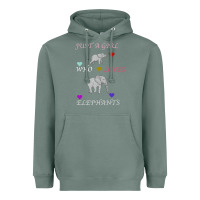 Sage Just A Girl Who Loves Elephants Heavyweight Hoodie - Bettercallsaul