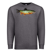 Charcoal Heather Greenback Cutthroat Trout Fish Premium Sweatshirt - RanaPortraitStore