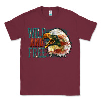 Burgundy Wild and free Classic Tee - FaDigitalArtStudio