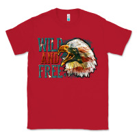 Red Wild and free Classic Tee - FaDigitalArtStudio