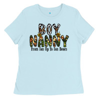 Baby Blue boy nanny from son up to son down Ladies Tee - CowhideDigitalArt