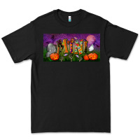 Black halloween mini license plate Premium Tee - BundleAndBundleShop