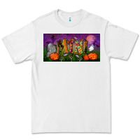 White halloween mini license plate Premium Tee - BundleAndBundleShop
