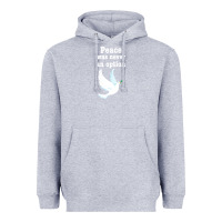 Heather Grey Peace Was Never An Option Heavyweight Hoodie - Bettercallsaul