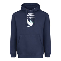 Navy Peace Was Never An Option Heavyweight Hoodie - Bettercallsaul