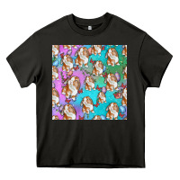 Asphalt Easter Bunny With Truck Seamless Pattern Heavy Core Tee - BundleAndBundleShop