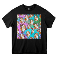 Black Easter Bunny With Truck Seamless Pattern Heavy Core Tee - BundleAndBundleShop