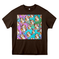 Chocolate Brown Easter Bunny With Truck Seamless Pattern Heavy Core Tee - BundleAndBundleShop