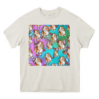 Cream Easter Bunny With Truck Seamless Pattern Heavy Core Tee - BundleAndBundleShop