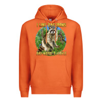 Carrot i like raccoons and 3 people Premium Hoodie - BarkalooDesign
