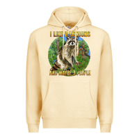 Pina Colada i like raccoons and 3 people Premium Hoodie - BarkalooDesign