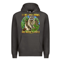 I Like Raccoons And 3 People Premium Hoodie | Teevron