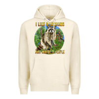 Tofu i like raccoons and 3 people Premium Hoodie - BarkalooDesign