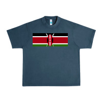Midnight Navy kenya flag Urban Heavy Tee - artisFamous