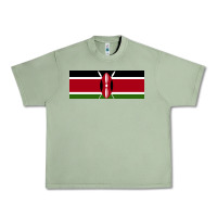 Oil Green kenya flag Urban Heavy Tee - artisFamous