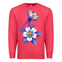 Cardinal Colorado Rocky Mountain Columbine Flower Premium Sweatshirt - RanaPortraitStore