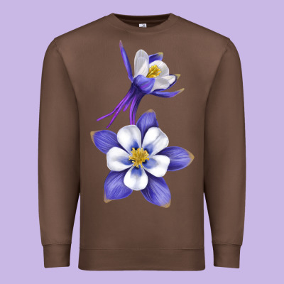 Colorado Rocky Mountain Columbine Flower Premium Sweatshirt Designed By Ranaportraitstore