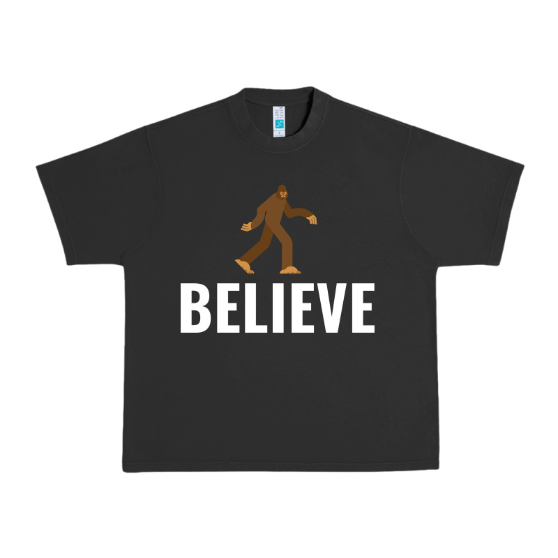 Believe Bigfoot White Urban Heavy Tee by artisFamous | Teevron