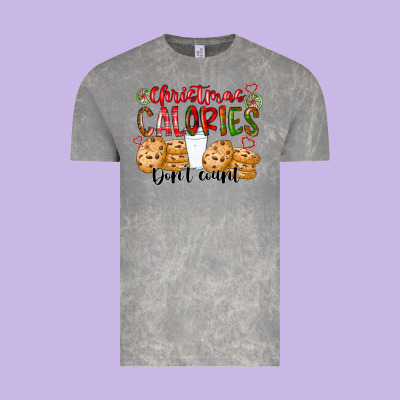 Christmas Calories Dont Count Vintage Tee Designed By Cowhidedigitalart