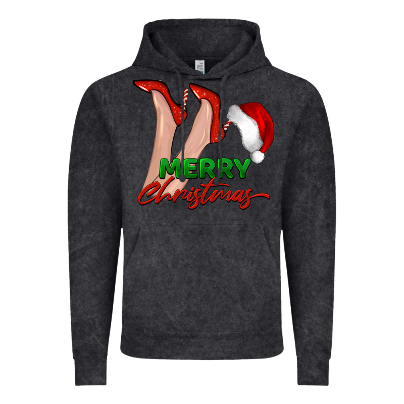 Merry Christmas Heels Vintage Hoodie by BarkalooDesign | Teevron