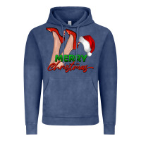 Vintage Denim merry Christmas heels Vintage Hoodie - BarkalooDesign