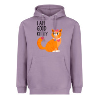 Lavender I Am Good Kittiy Heavyweight Hoodie - Bettercallsaul