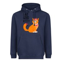 Navy I Am Good Kittiy Heavyweight Hoodie - Bettercallsaul