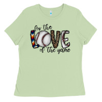 Matcha for the love of the game baseball Ladies Tee - CowhideDigitalArt