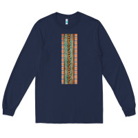 Navy Fall Pattern Long Sleeve Tee - Artiststas