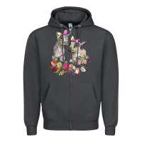 Smoke floral baby goats Zipper Hoodie - RanaPortraitStore