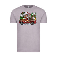 Vintage Zinc festive farm animal christmas truck Vintage Tee - CowhideDigitalArt