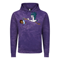 Cloud Purple stork with black baby boy Vintage Hoodie - BarkalooDesign
