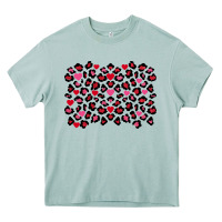 Arona valentines day leopard and heart background Heavy Core Tee - FaDigitalArtStudio