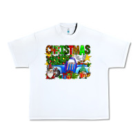 White christmas truck Urban Heavy Tee - SublimationCraftShop
