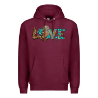 Burgundy owl love Premium Hoodie - BarkalooDesign