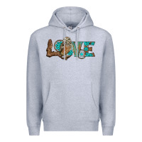 Heather Grey owl love Premium Hoodie - BarkalooDesign