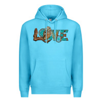 Ocean Blue owl love Premium Hoodie - BarkalooDesign