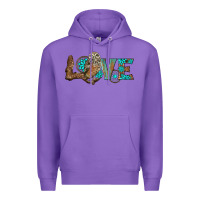 Purple owl love Premium Hoodie - BarkalooDesign