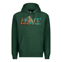 Sports Green owl love Premium Hoodie - BarkalooDesign