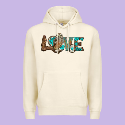 Owl Love Premium Hoodie Designed By Barkaloodesign