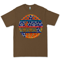 Cacao african fabric pattern round earrings Premium Tee - BundleAndBundleShop