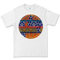 White african fabric pattern round earrings Premium Tee - BundleAndBundleShop