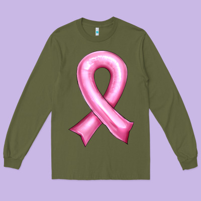 Balloon Cancer Ribbon Long Sleeve Tee Designed By Artiststas