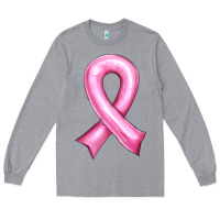 Heather Grey Balloon cancer ribbon Long Sleeve Tee - Artiststas